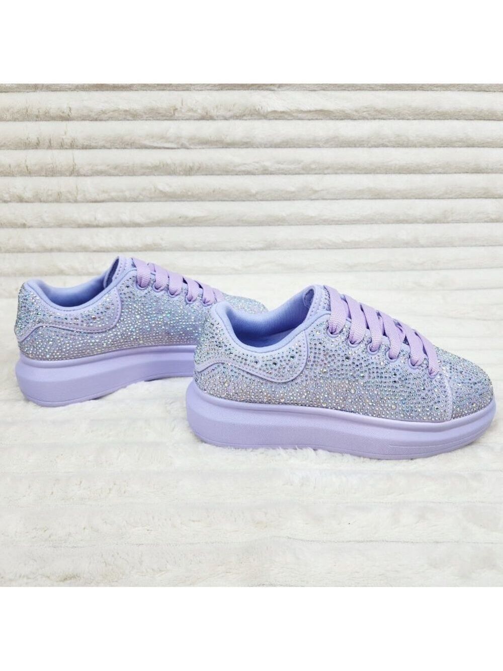 Comfy Cush Baby Lilac Purple Rhinestone Fashion Sneakers Tennis Shoes